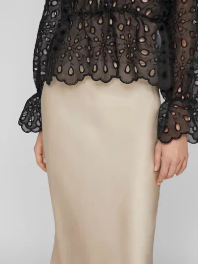 Ellette Midi Skirt - Champagne