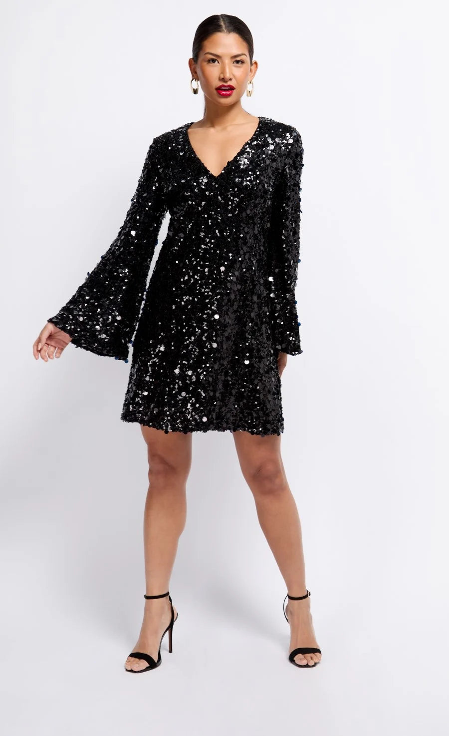 Sequin Mini Dress by Vogue Williams - Black