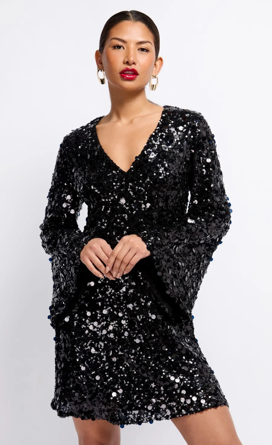 Sequin Mini Dress by Vogue Williams - Black