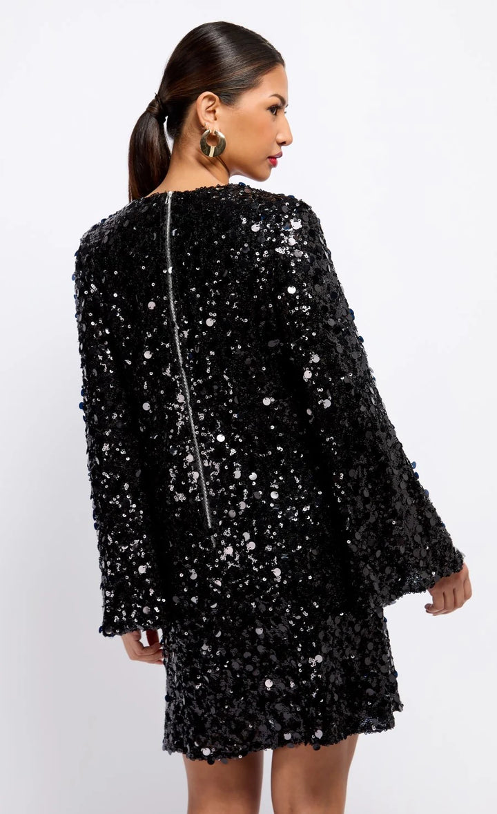 Sequin Mini Dress by Vogue Williams - Black