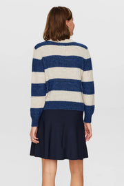 Riette Big Stripe Pullover - Blue