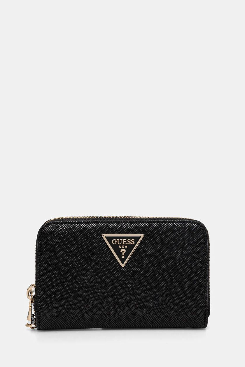 Guess Laurel Medium Double Zip Around Purse - Black