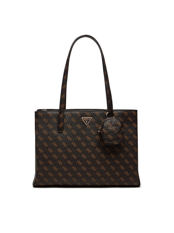 Guess Power Play Large Tech Tote - Brown Logo