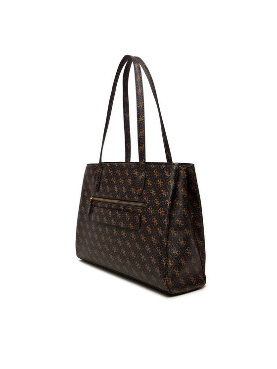 Guess Power Play Large Tech Tote - Brown Logo