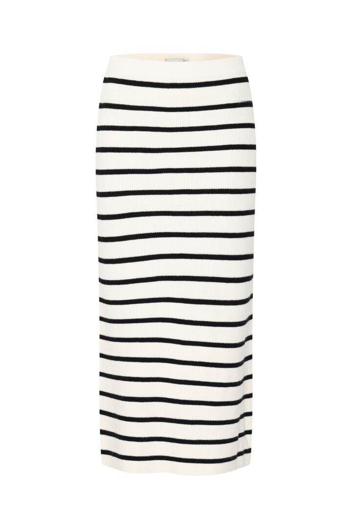 Boston Skirt - Birch/Black stripe