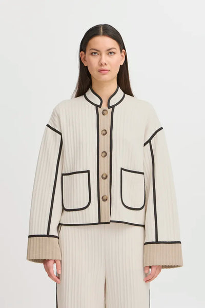 Kate Quilted Jacket - Almond Milk