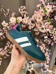 Classic Sneaker - Teal/Pink