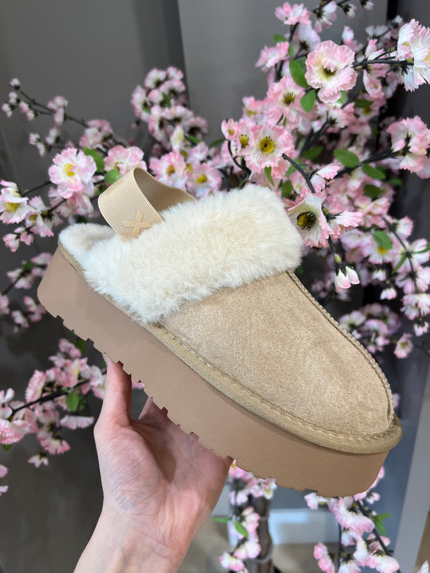 Classic Slingback Slipper - Beige