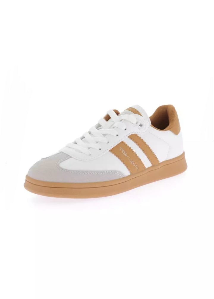 Colour Block Sneaker - Camel/White