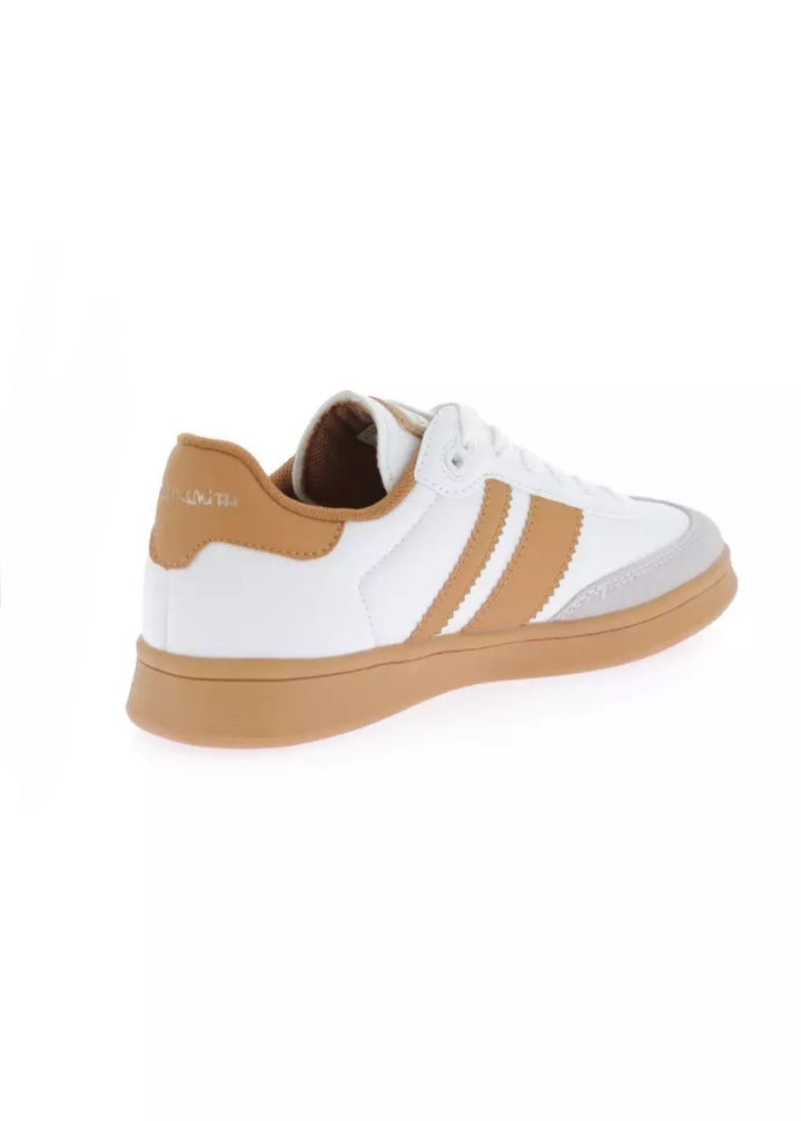 Colour Block Sneaker - Camel/White