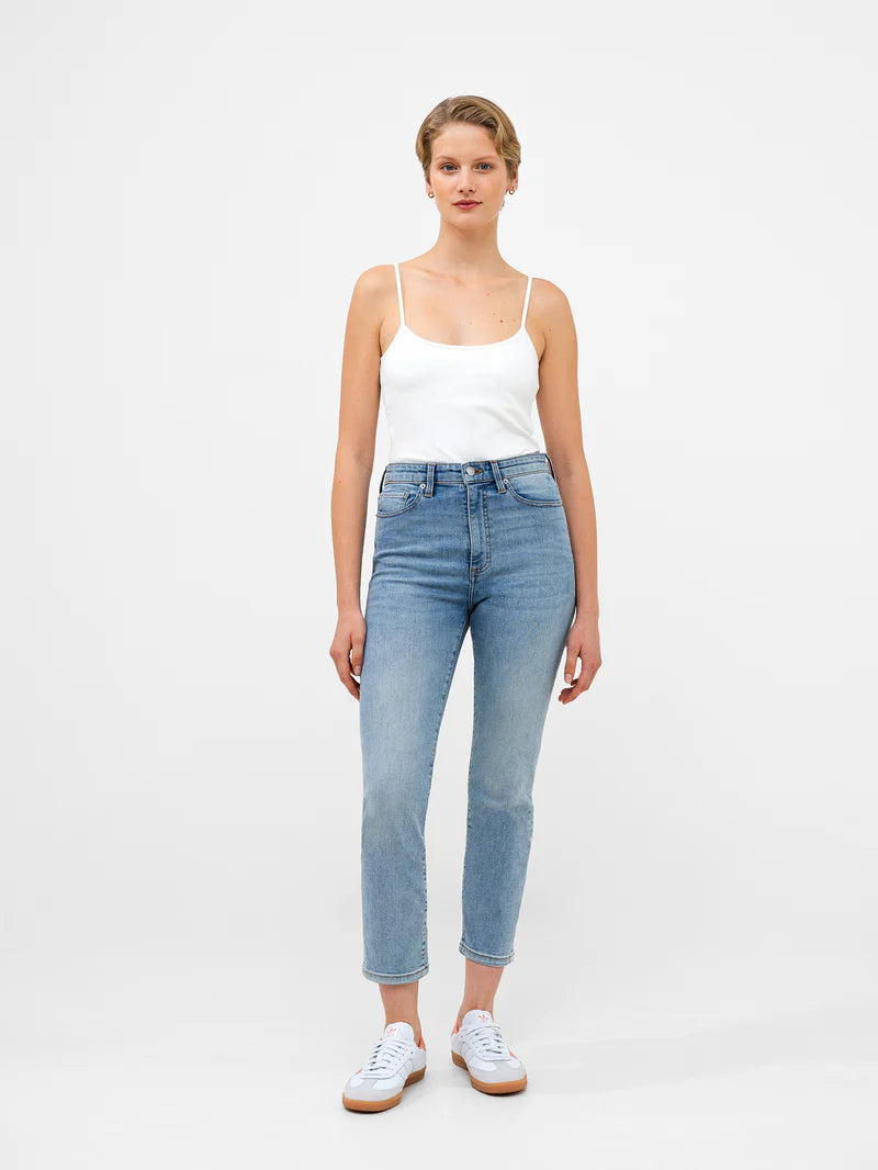 French Connection Stretch Denim Cigarette Fit Ankle Length Jeans - Bleach Wash