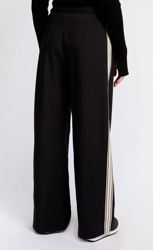 Contrast Side Stripe Trousers by Vogue Williams - Black