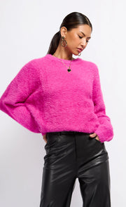 Knit Jumper by Vogue Williams - Fuchsia Pink