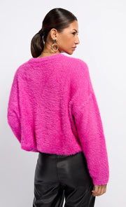 Knit Jumper by Vogue Williams - Fuchsia Pink