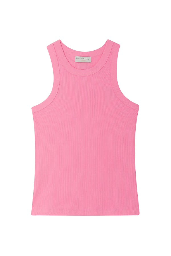 Pink Ribbed Tank Top