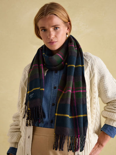 Joules Langtree Scarf Navy Check