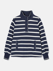 Joules Burnham Navy Blue Funnel Neck Quarter Zip Sweatshirt