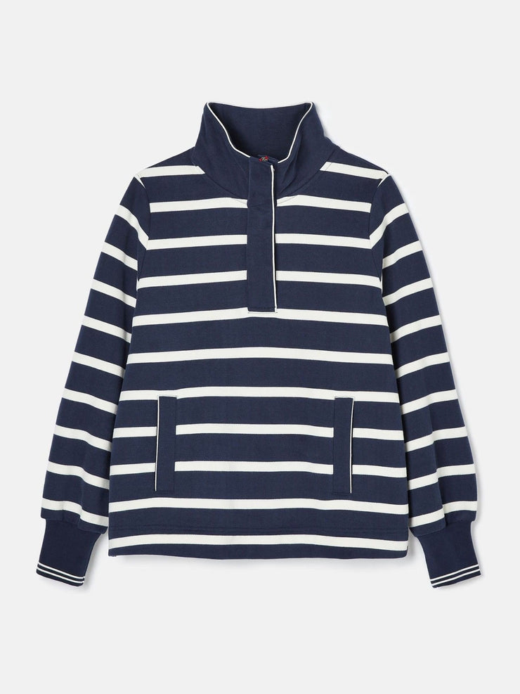 Joules Burnham Navy Blue Funnel Neck Quarter Zip Sweatshirt