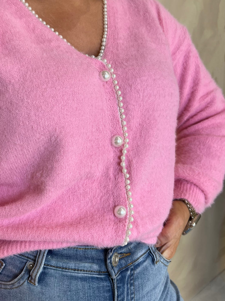 Pearl Cardigan - Rose