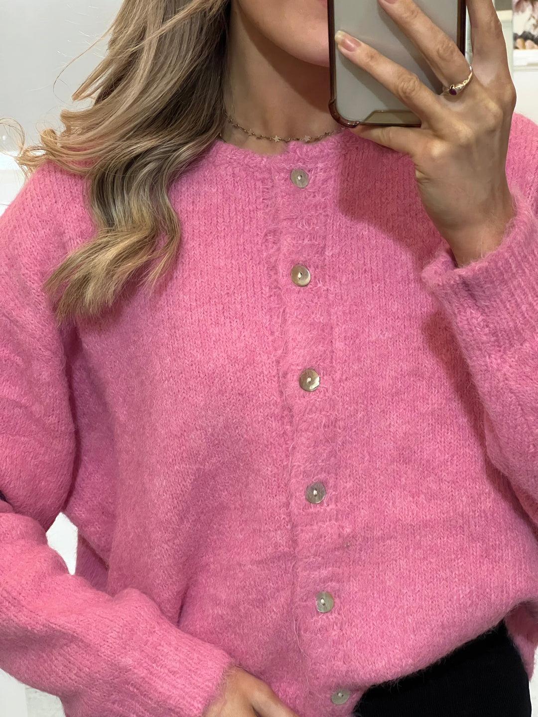 Lucy Cardigan - Dark Pink