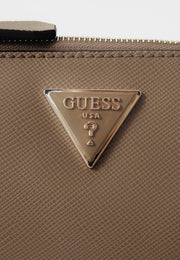 Guess Noelle Triple Compartment Crossbody - Dark Taupe