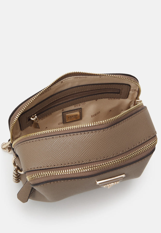 Guess Noelle Camera Crossbody - Dark Taupe