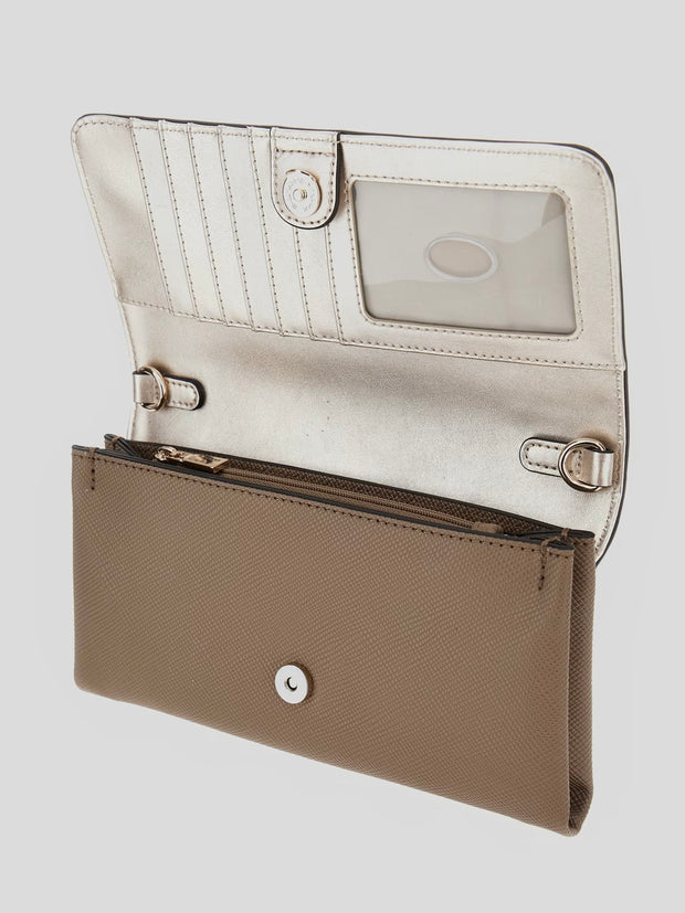 Guess Noelle Crossbody Flap Bag - Dark Taupe