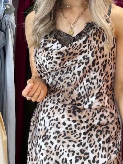 Guess Adle Midi Dress - Leopard