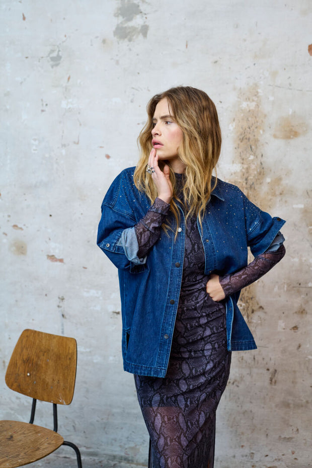 Perla Denim Shirt - Medium Blue