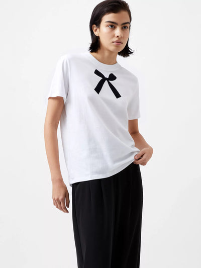 French Connection Bow Graphic T-Shirt