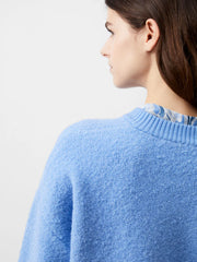 French Connection Melissa Knit Bomber Jacket - Dusted Blue