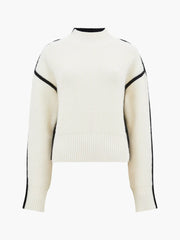 French Connection Lorena High Neck Jumper - White and Black