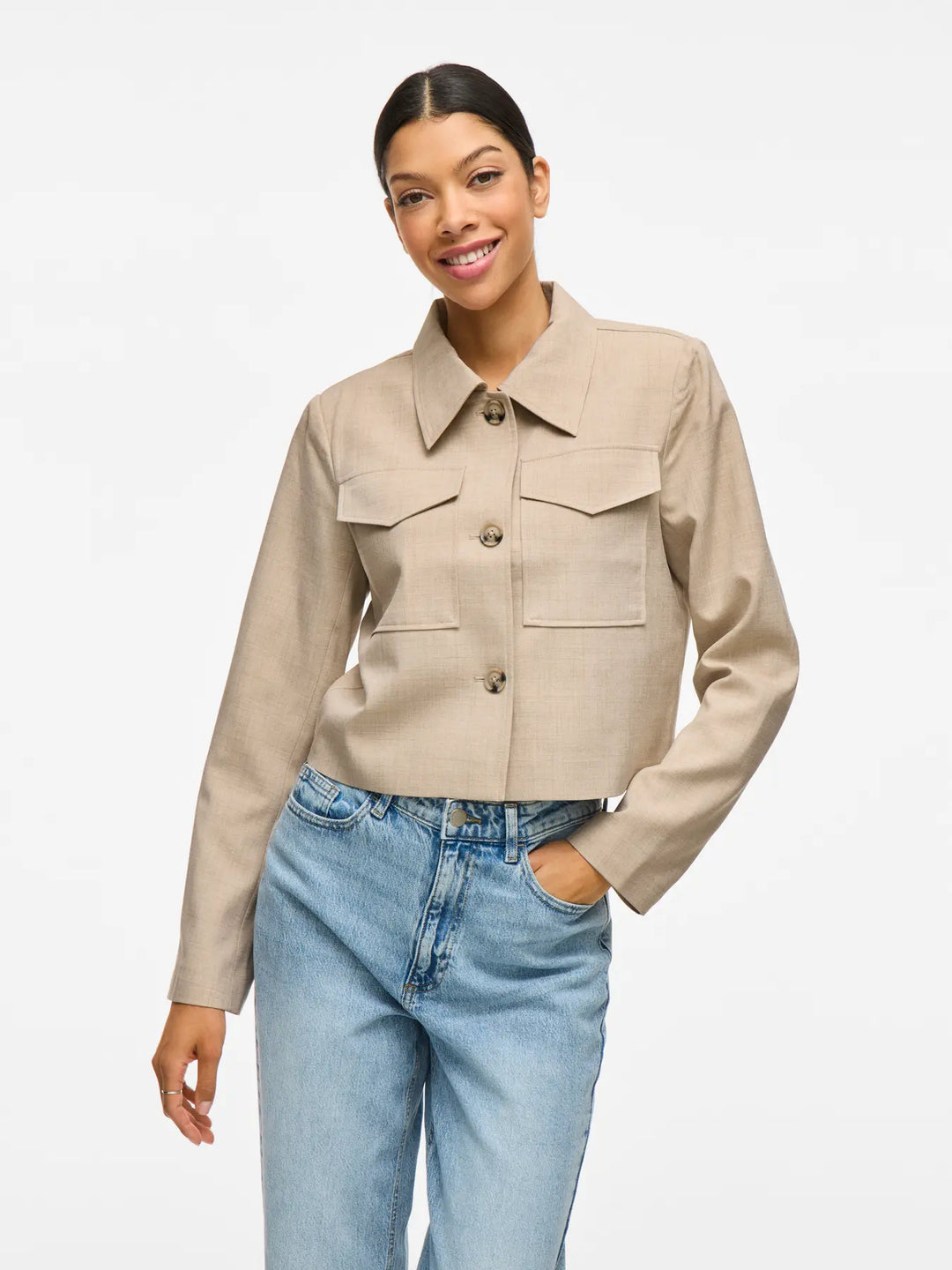 Rosa Blazer Jacket - Light Natural