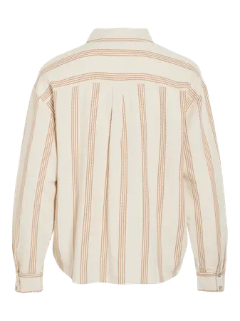 Prisilla Print L/S Shirt - Light Natural