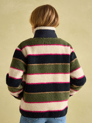 Joules Lottie Borg Fleece Jacket - Multi Stripe