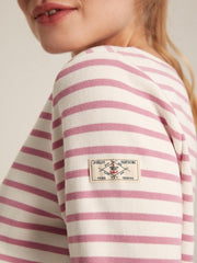 Joules New Harbour Striped Boat Neck Breton Top - Pink Stripe