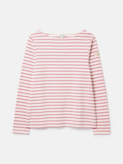 Joules New Harbour Striped Boat Neck Breton Top - Pink Stripe