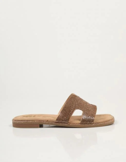 Diamante Slides - Taupe