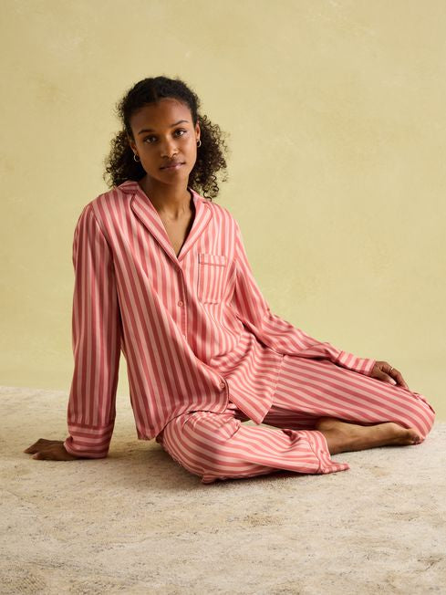 Joules Alma Pyjamas - Pink Stripe