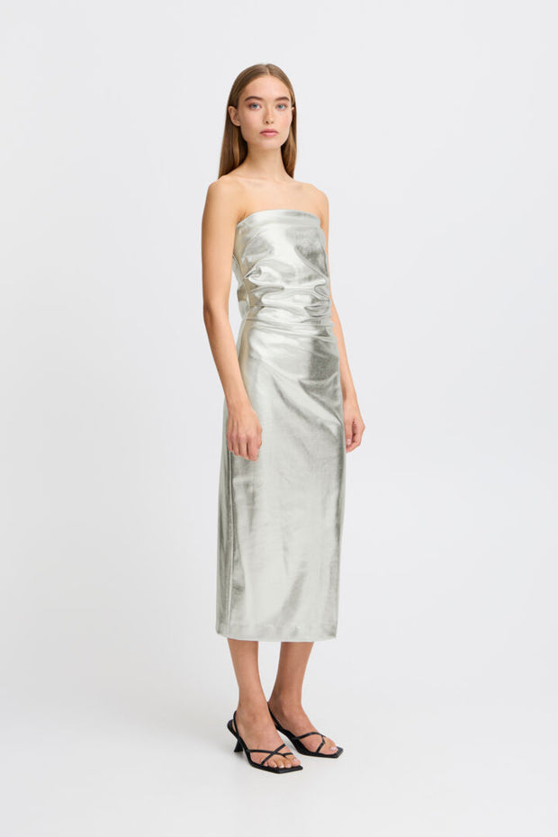 Kate Metallic Dress - Silver