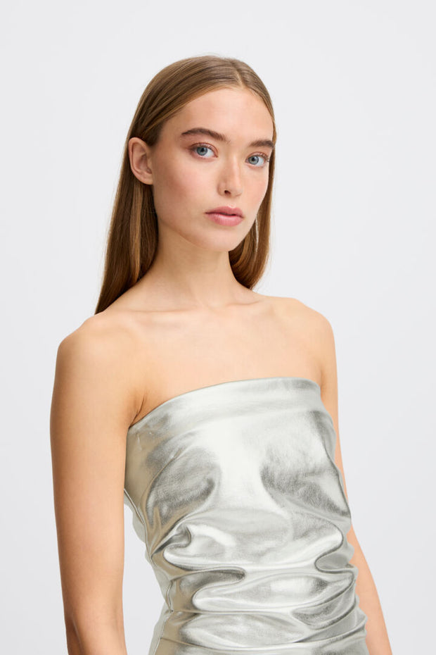 Kate Metallic Dress - Silver