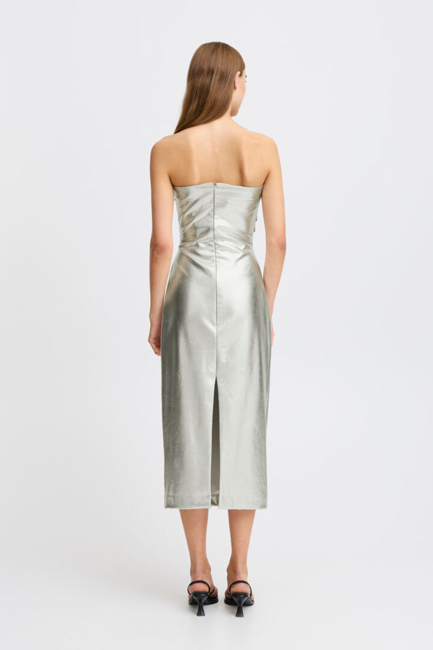 Kate Metallic Dress - Silver