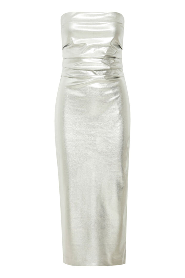 Kate Metallic Dress - Silver