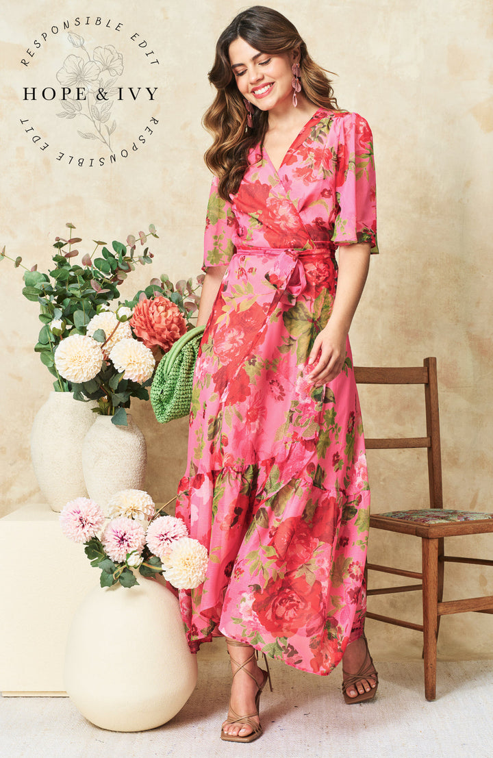 Roxanne Dress - Pink Floral