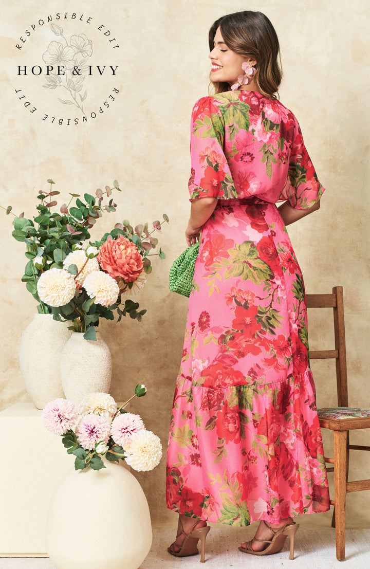 Roxanne Dress - Pink Floral