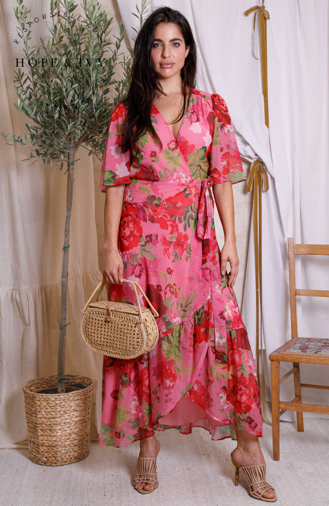 Roxanne Dress - Pink Floral