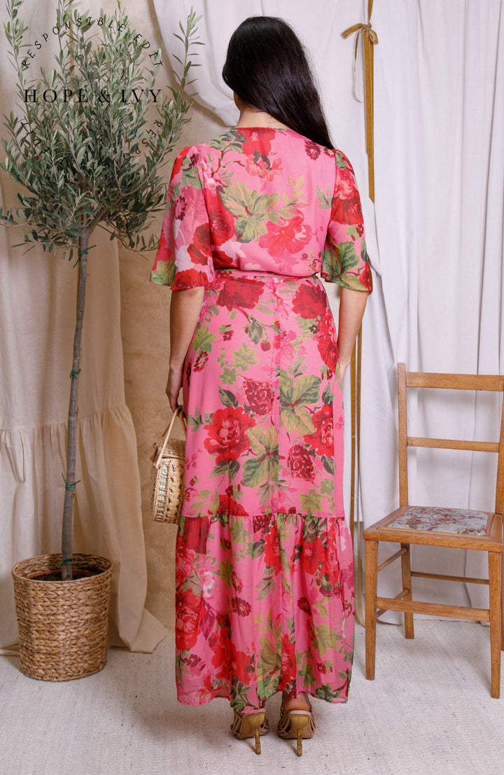 Roxanne Dress - Pink Floral