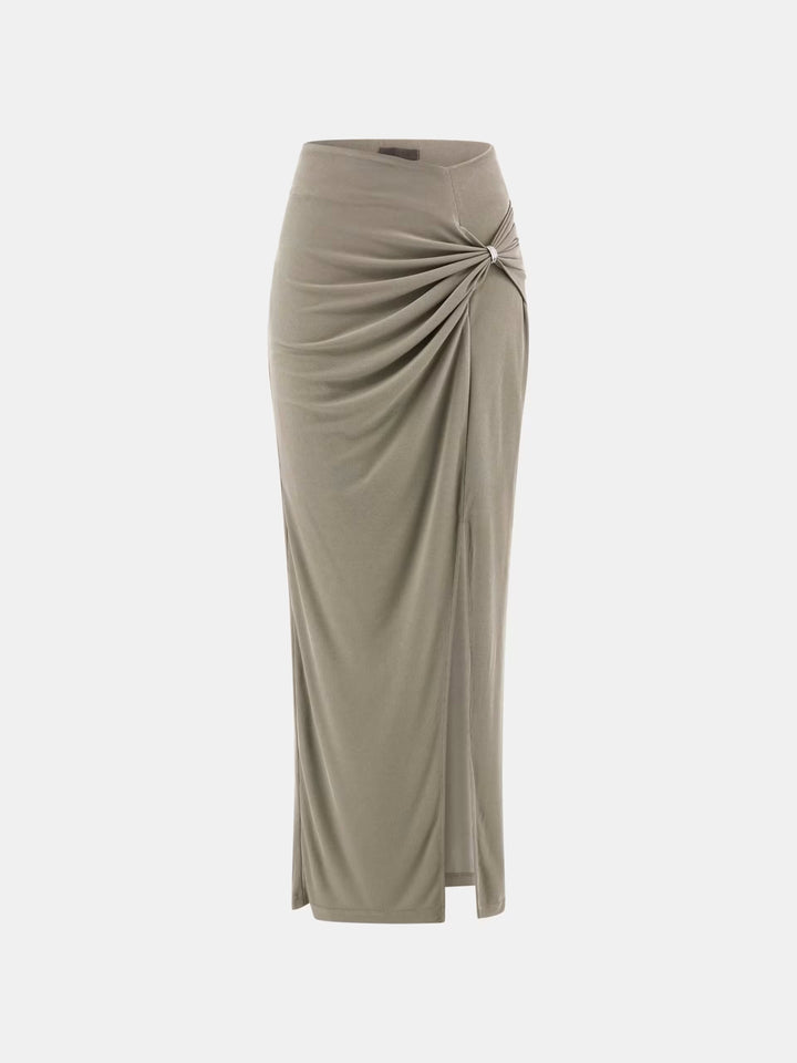 Guess Aimee Jewel Drape Skirt - Mossy Green