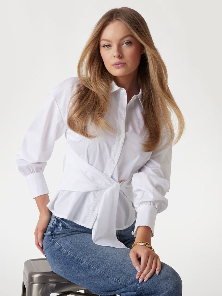 Guess Mimi Wrap Top - White