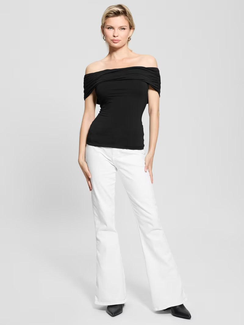 Guess Charlotte Off the Shoulder Top - Black